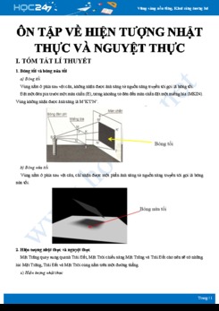Lý thuyết ôn tập và phương pháp giải bài tập Vật lý 7 về hiện tượng Nhật thực và Nguyệt thực