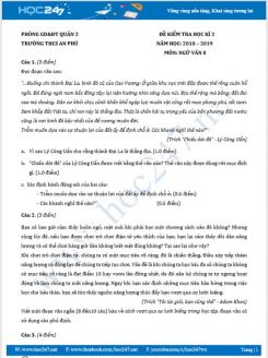Đề kiểm tra HK2 năm 2019 môn Ngữ Văn 8 - Trường THCS An Phú