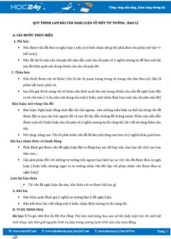 Quy trình làm một bài văn nghị luận về một tư tưởng, đạo lí  - Trường THPT Nguyễn Bỉnh Khiêm