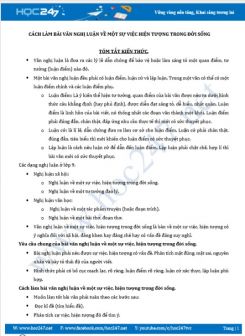 Cách làm bài văn nghị luận về sự việc, hiện tượng đời sống ôn tập Ngữ Văn 9 - Trường THCS Phong Hoà