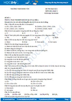 Bộ 4 đề thi HK2 năm 2020 môn Hóa học 9 Trường THCS Minh Tân