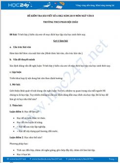 Đề kiểm tra bài viết số 6 HK2 năm 2019 môn Ngữ Văn 8 - Trường THCS Phan Bội Châu