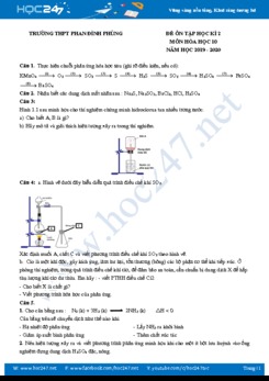 Đề ôn tập HK2 năm 2020 môn Hóa học 10 Trường THPT Phan Đình Phùng