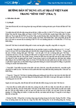 Những điều cần lưu ý khi sử dụng Atlat địa lí Việt Nam trang “hình thể“ (tr.6, 7) Địa lí 12