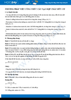 Phương pháp viết công thức cấu tạo hợp chất hữu cơ môn Hóa học 9