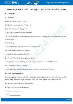 Tổng hợp kiến thức thì hiện tại tiếp diễn Tiếng Anh 6