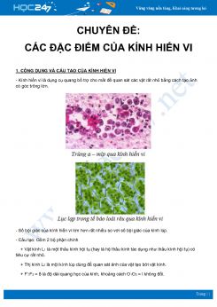 Chuyên đề Tổng hợp các đặc điểm của Kính hiển vi môn Vật Lý 11 năm 2020