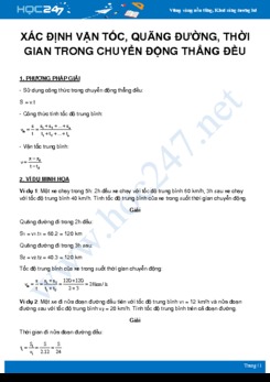Phương pháp xác định vận tốc, quãng đường, thời gian trong chuyển động thẳng đều môn Vật Lý 10 năm 2020