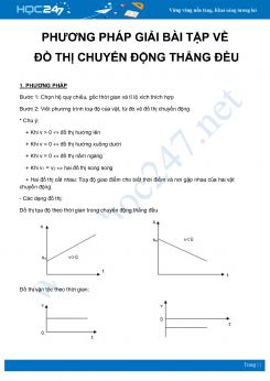 Phương pháp giải bài tập về đồ thị của chuyển động thằng đều môn Vật Lý 10 năm 2020
