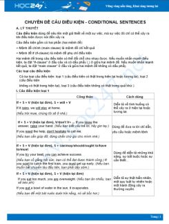 Chuyên đề Câu điều kiện - Conditional Sentences