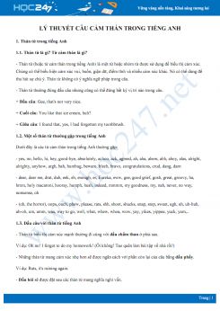 Lý thuyết câu cảm thán trong Tiếng Anh