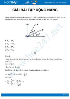 Hướng dẫn giải một số bài tập Động năng khó cực hay môn Vật Lý 10 năm 2020