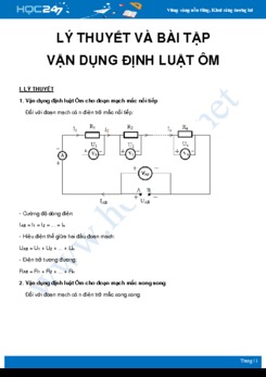Tổng hợp lý thuyết và bài tập vận dụng định luật Ôm môn Vật Lý 9 năm 2020