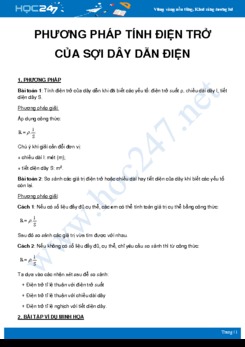 Phương pháp giải dạng bài tập Tính điện trở của sợi dây dẫn điện môn Vật Lý 9 năm 2020