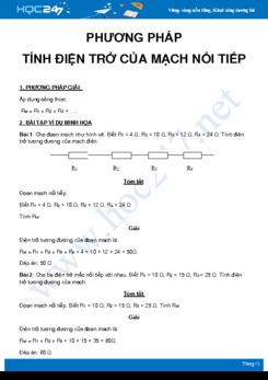Phương pháp giải dạng bài tập Tính điện trở của đoạn mạch dẫn điện mắc nối tiếp môn Vật Lý 9 năm 2020