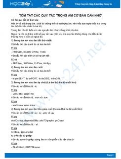 Tóm tắt các quy tắc trọng âm cơ bản cần nhớ