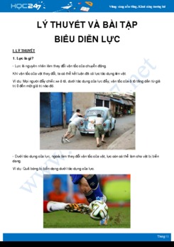Tổng hợp lý thuyết và bài tập về Biểu diễn lực môn Vật Lý 8 năm 2020 - 2021