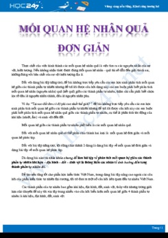 Một số lưu ý khi làm các dạng bài tập nâng cao Mối quan hệ nhân quả đơn giản Địa lí 10