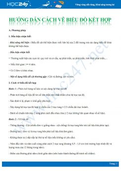 Phương pháp vẽ các dạng bài tập về biểu đồ kết hợp Địa lí 12