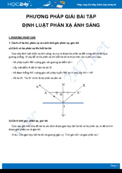 Phương pháp giải bài tập Định luật phản xạ ánh sáng môn Vật Lý 7 năm 2002 - 2021