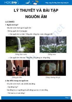 Tổng hợp lý thuyết và bài tập về Nguồn âm môn Vật Lý 7 năm 2021
