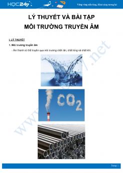 Tổng hợp lý thuyết và bài tập về Môi trường truyền âm môn Vật Lý 7 năm 2021