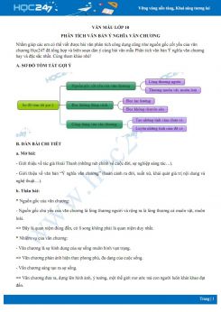 Phân tích văn bản Ý nghĩa văn chương