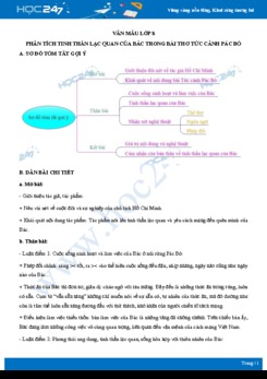 Phân tích tinh thần lạc quan của Bác trong bài thơ Tức cảnh Pác Bó