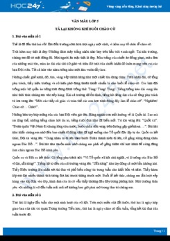 Tả lại không khí buổi chào cờ - Văn mẫu lớp 5