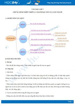 Chứng minh thiên nhiên là bạn tốt của con người