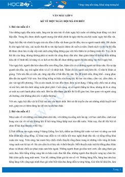 Kể về một ngày hội mà em biết - Văn mẫu lớp 5