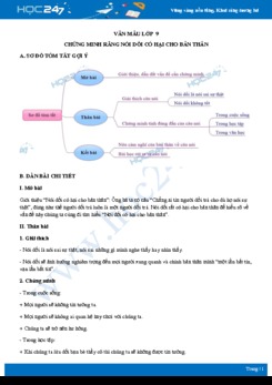 Chứng minh rằng nói dối có hại cho bản thân