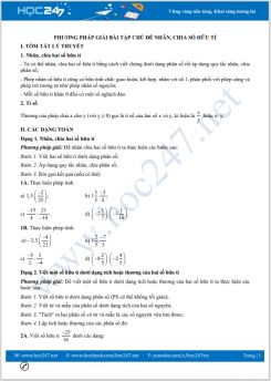 Phương pháp giải bài tập chủ đề Nhân, chia số hữu tỉ Toán 7