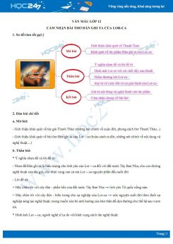 Cảm nhận bài thơ Đàn ghi ta của Lor-ca