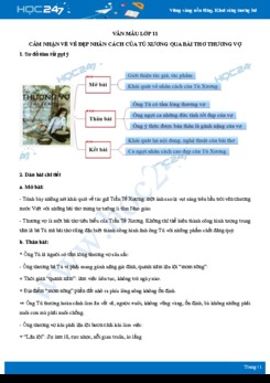 Cảm nhận về vẻ đẹp nhân cách của Tú Xương qua bài thơ Thương vợ