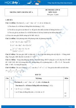 Bộ 5 đề thi chọn HSG môn Toán lớp 10 - Trường THPT Chương Mỹ A