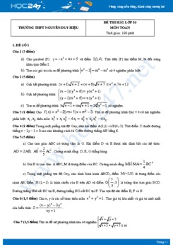 Bộ 5 đề thi chọn HSG môn Toán lớp 10 - Trường THPT Nguyễn Huy Hiệu