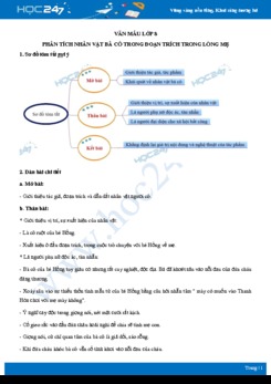 Phân tích nhân vật bà cô trong đoạn trích Trong lòng mẹ