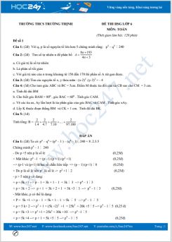 Bộ 5 đề thi chọn HSG môn Toán lớp 6 Trường THCS Trường Thịnh