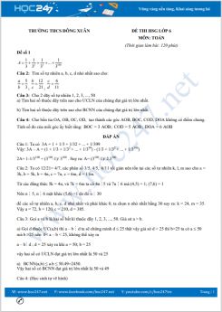 Bộ 5 đề thi chọn HSG môn Toán lớp 6 Trường THCS Đông Xuân