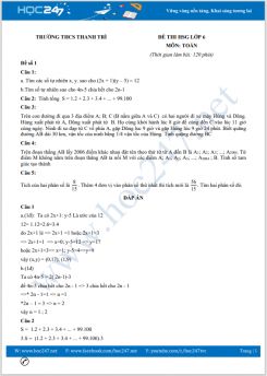 Bộ 5 đề thi chọn HSG môn Toán lớp 6 Trường THCS Thanh Trì
