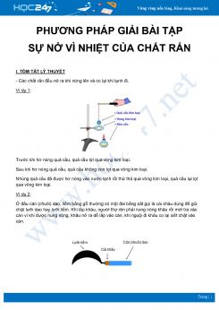 Phương pháp giải về bài về Sự nở vì nhiệt của chất rắn môn Vật Lý 6 năm 2021
