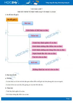 Thuyết minh về một thể loại văn học ca dao