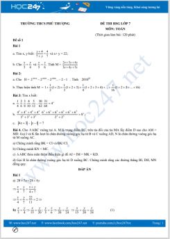 Bộ 5 đề thi chọn HSG môn Toán lớp 7 Trường THCS Phú Thượng