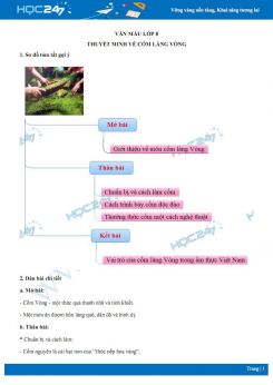 Thuyết minh về cốm làng Vòng