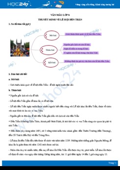 Thuyết minh về lễ hội đền Trần