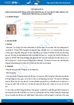 Phân tích màn đối thoại giữa hồn Trương Ba và xác hàng thịt trong tác phẩm Hồn Trương Ba da hàng thịt