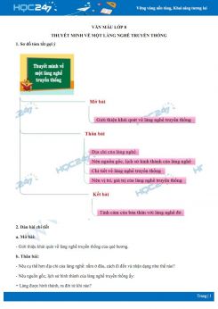 Thuyết minh về một làng nghề truyền thống