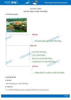 Thuyết minh về bến Nhà Rồng