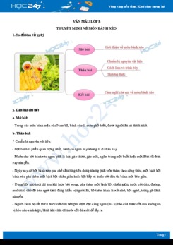 Thuyết minh về món bánh xèo